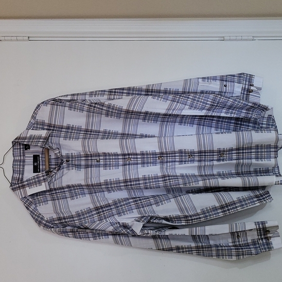 Hart Schaffner Marx Men's Plaid Geometric Longsleeve Shirt  Size XL - Picture 1 of 4